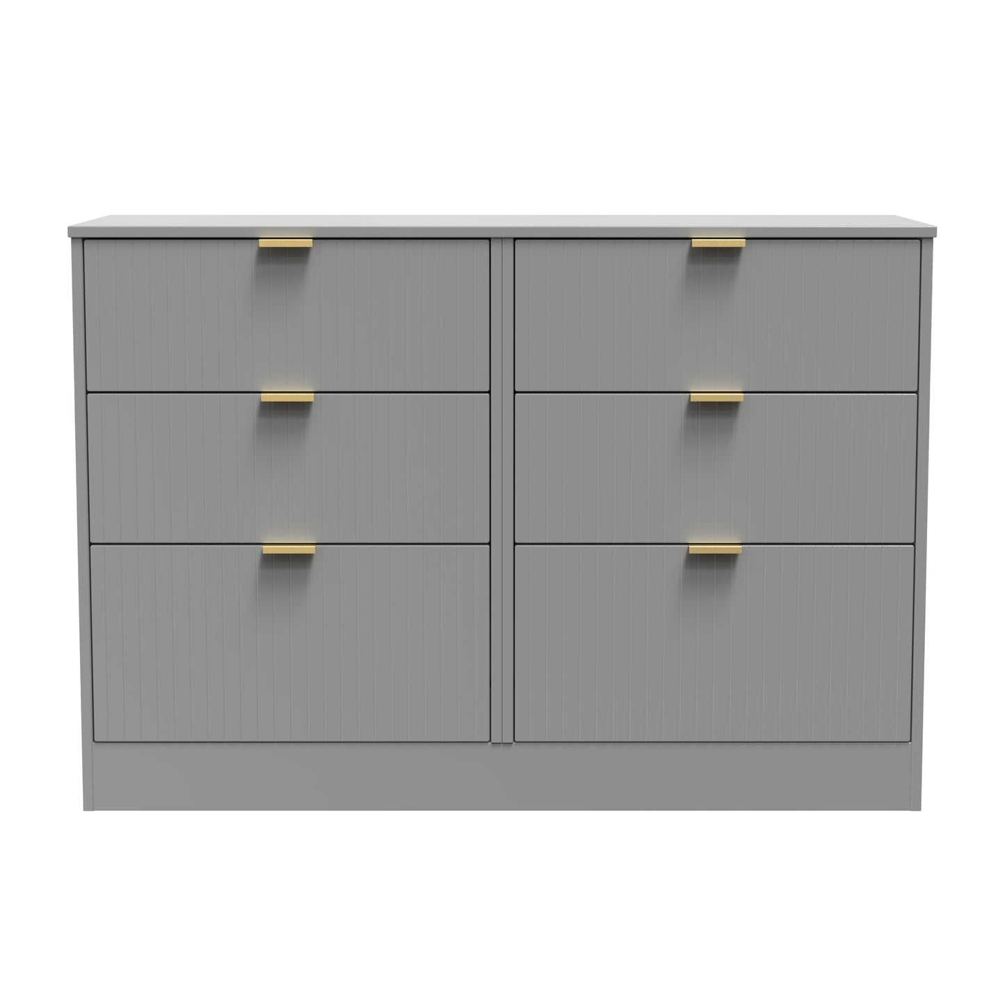 Nashville F Large Chest of Drawers Grey 6 Drawers 115cm