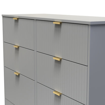 Nashville F Large Chest of Drawers Grey 6 Drawers 115cm