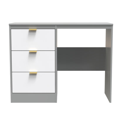 Nashville F Desk White & Grey 3 Drawers 97cm
