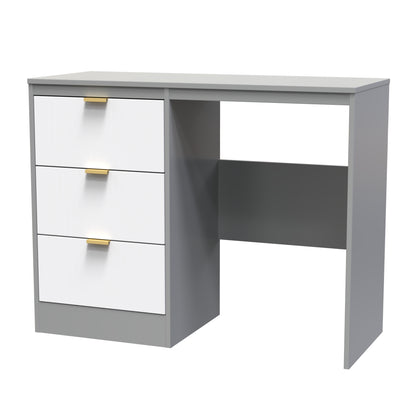 Nashville F Desk White & Grey 3 Drawers 97cm