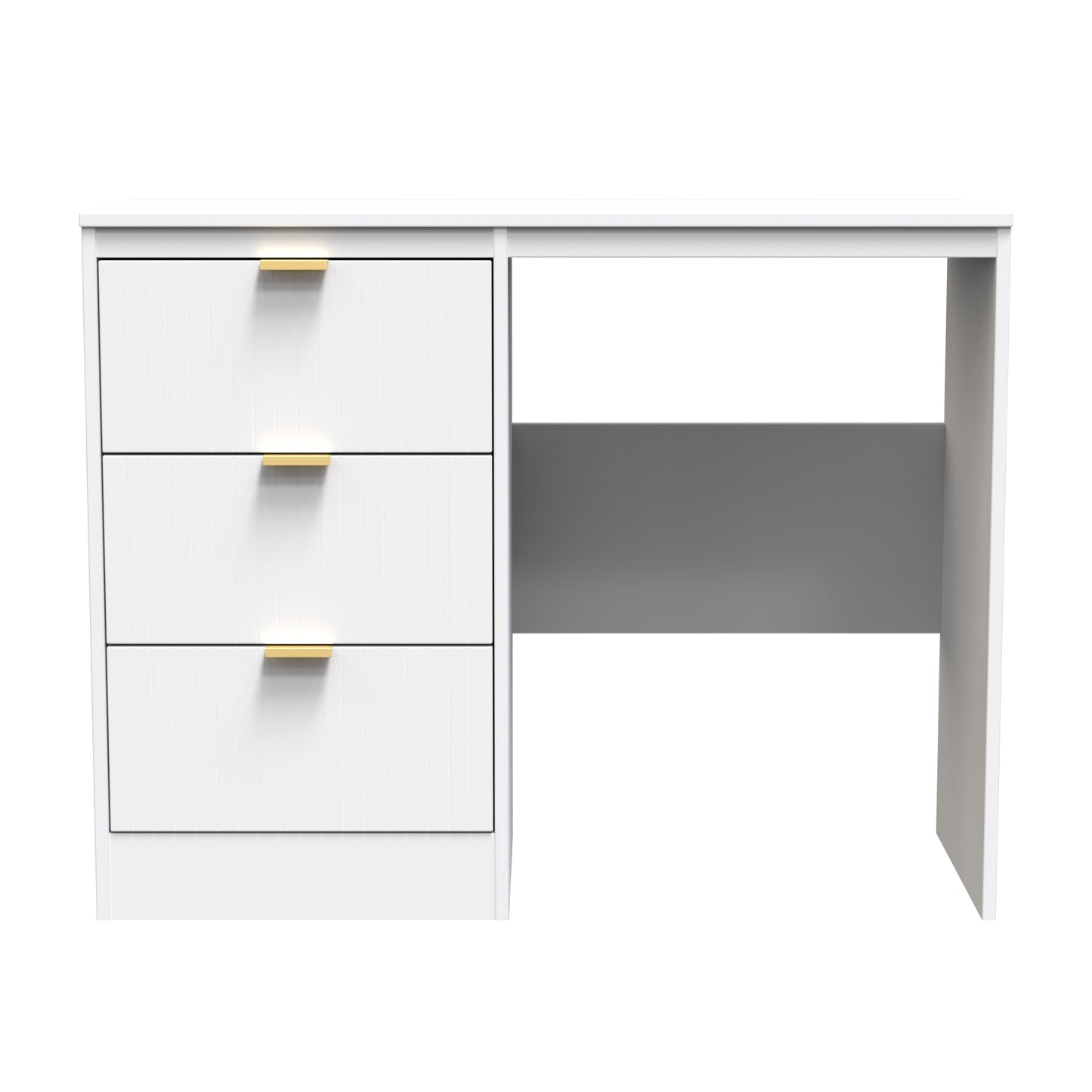 Nashville F Desk White 3 Drawers 97cm