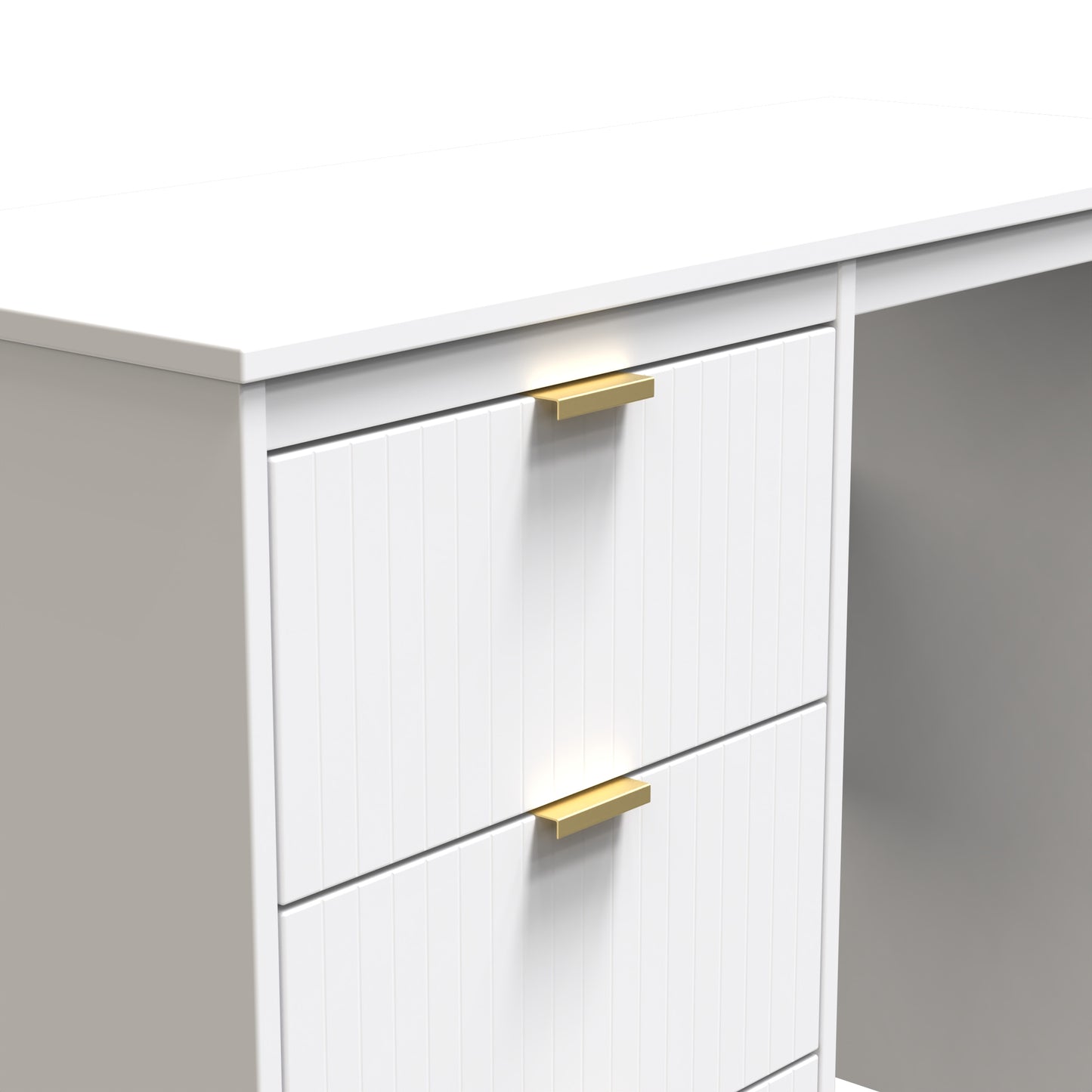 Nashville F Desk White 3 Drawers 97cm