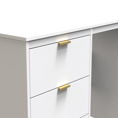 Nashville F Desk White 3 Drawers 97cm