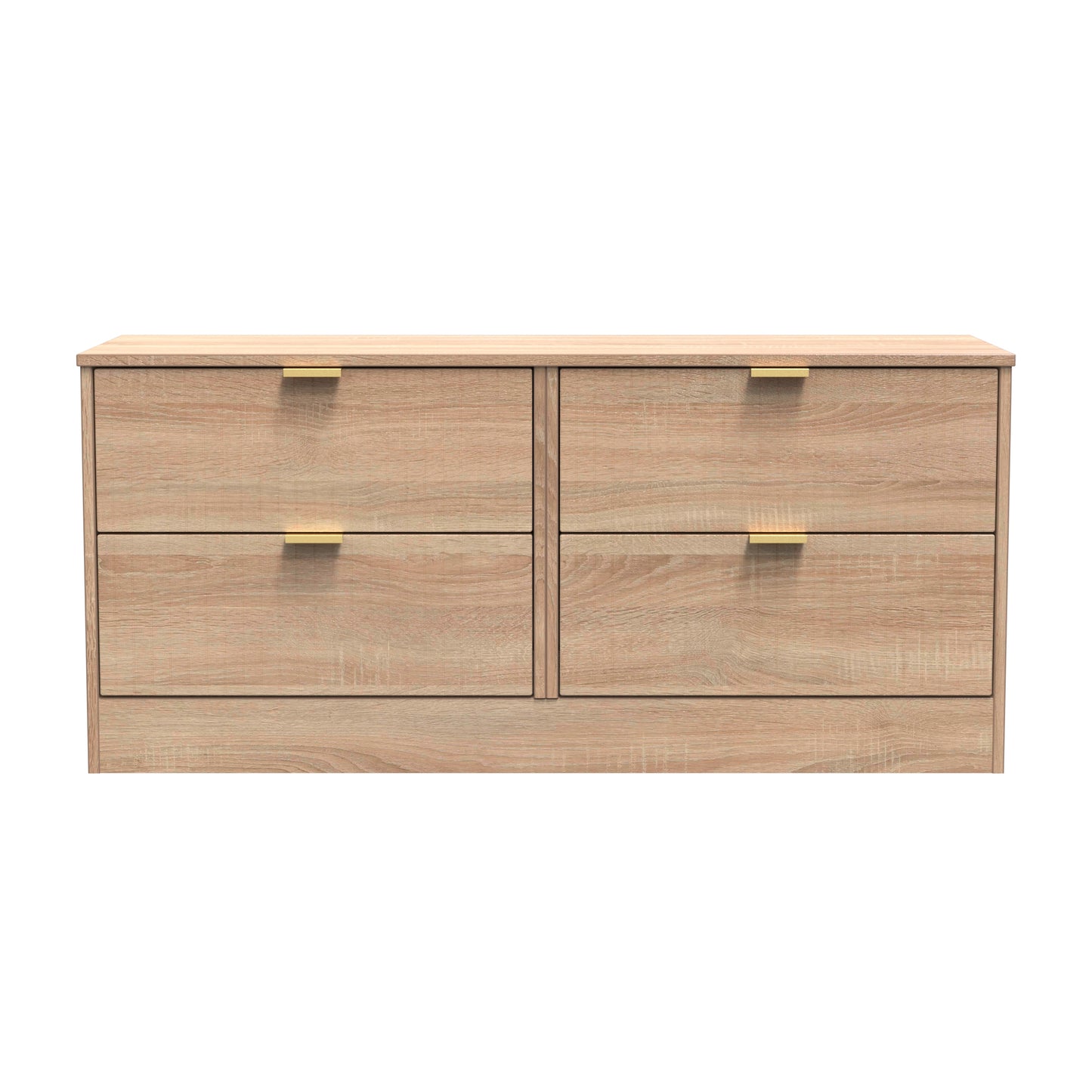 Nashville F Large Chest of Drawers Light Oak 4 Drawers 115cm