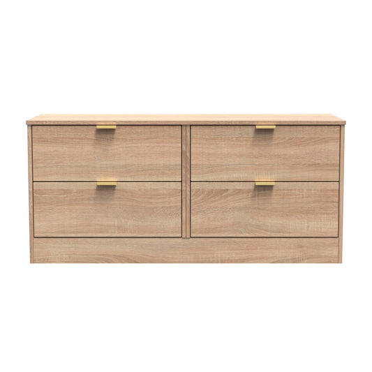 Nashville F Large Chest of Drawers Light Oak 4 Drawers 115cm