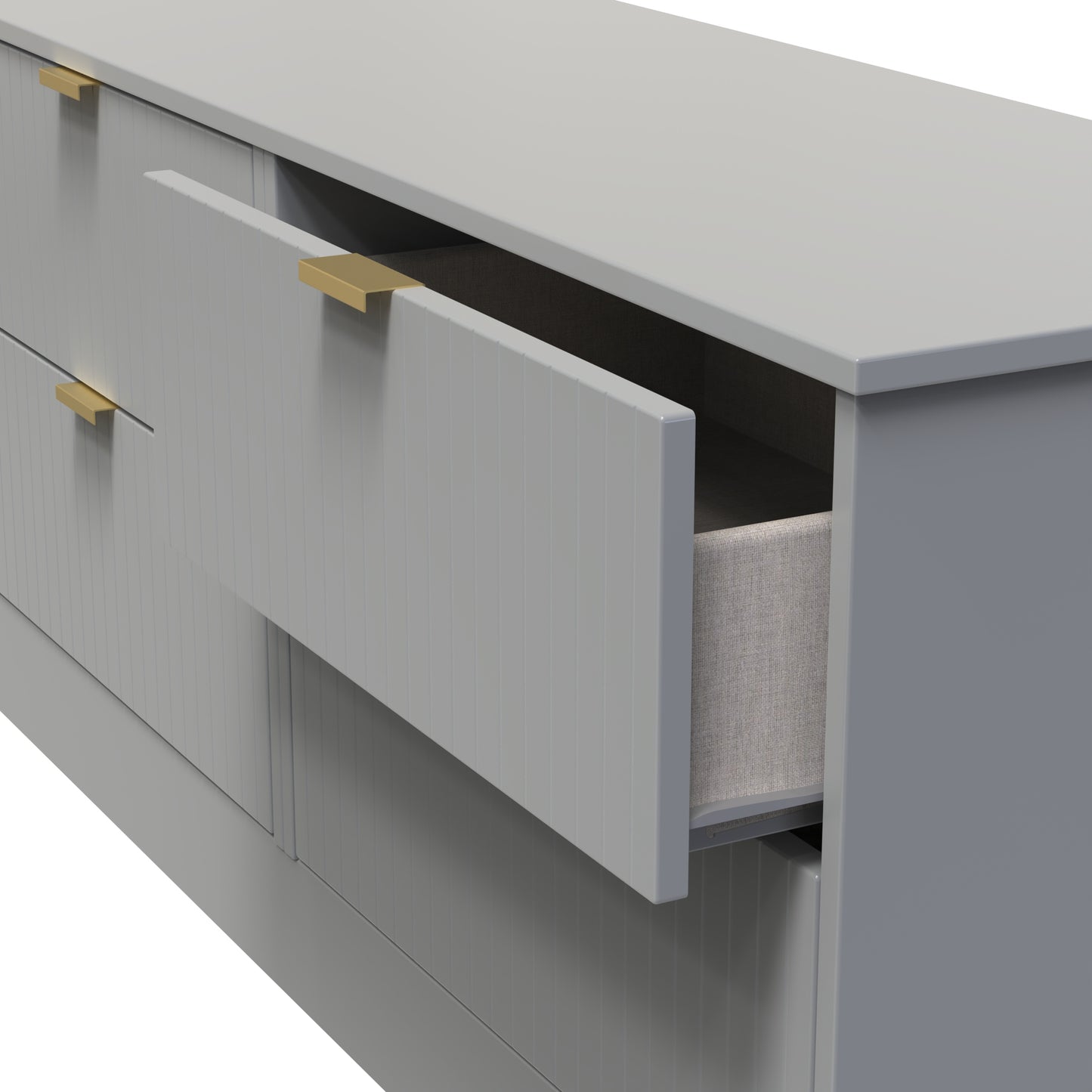 Nashville F Large Chest of Drawers Grey 4 Drawers 115cm