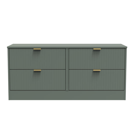 Nashville F Large Chest of Drawers Green 4 Drawers 115cm