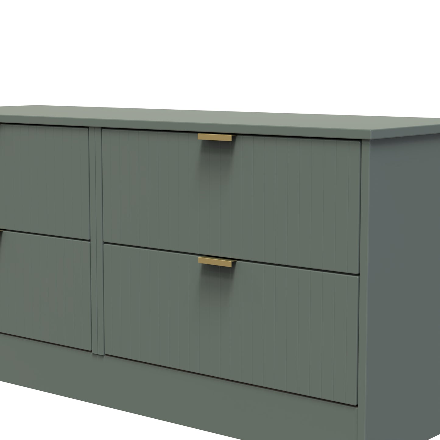 Nashville F Large Chest of Drawers Green 4 Drawers 115cm