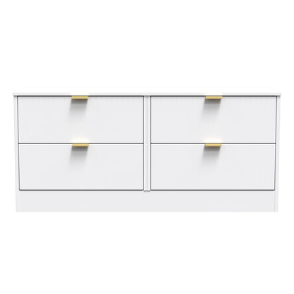 Nashville F Large Chest of Drawers White 4 Drawers 115cm
