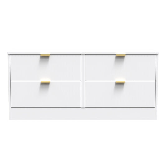 Nashville F Large Chest of Drawers White 4 Drawers 115cm