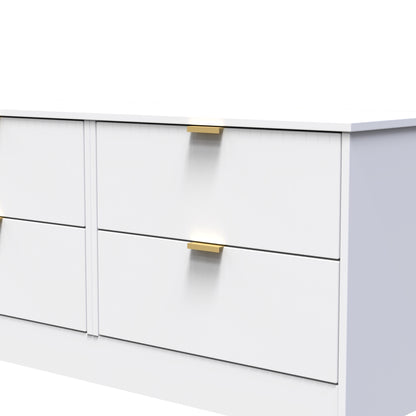 Nashville F Large Chest of Drawers White 4 Drawers 115cm