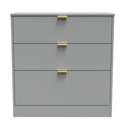Nashville F Chest of Drawers Grey 3 Drawers 77cm