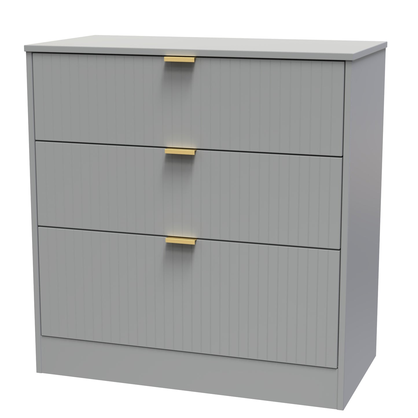 Nashville F Chest of Drawers Grey 3 Drawers 77cm