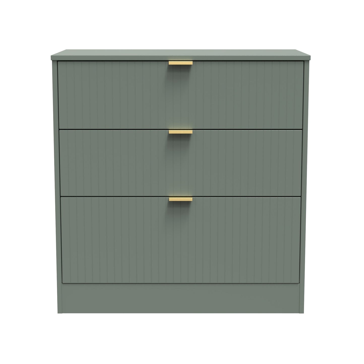 Nashville F Chest of Drawers Green 3 Drawers 77cm
