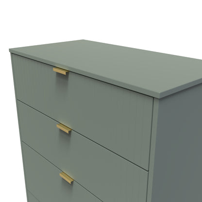 Nashville F Chest of Drawers Green 3 Drawers 77cm