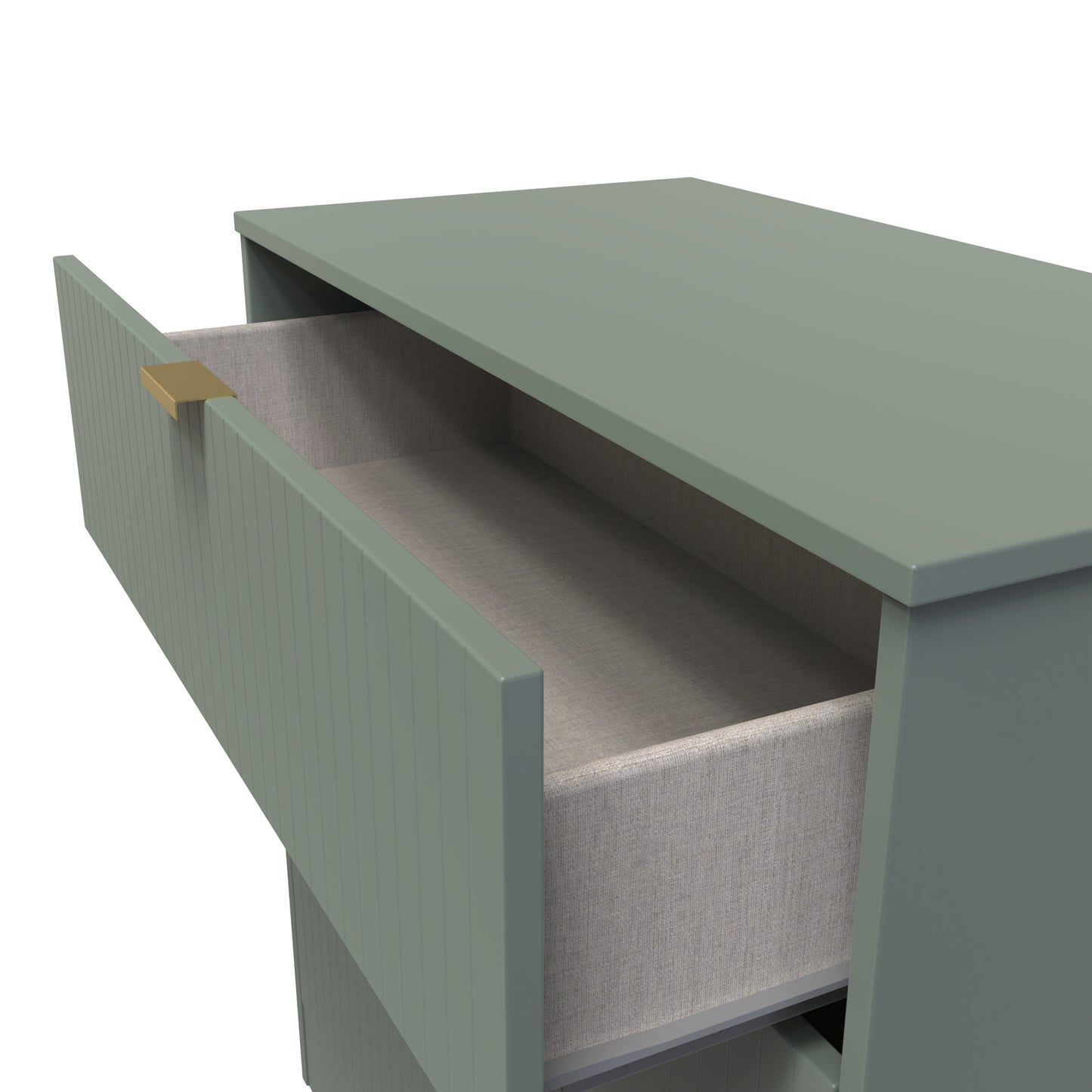 Nashville F Chest of Drawers Green 3 Drawers 77cm