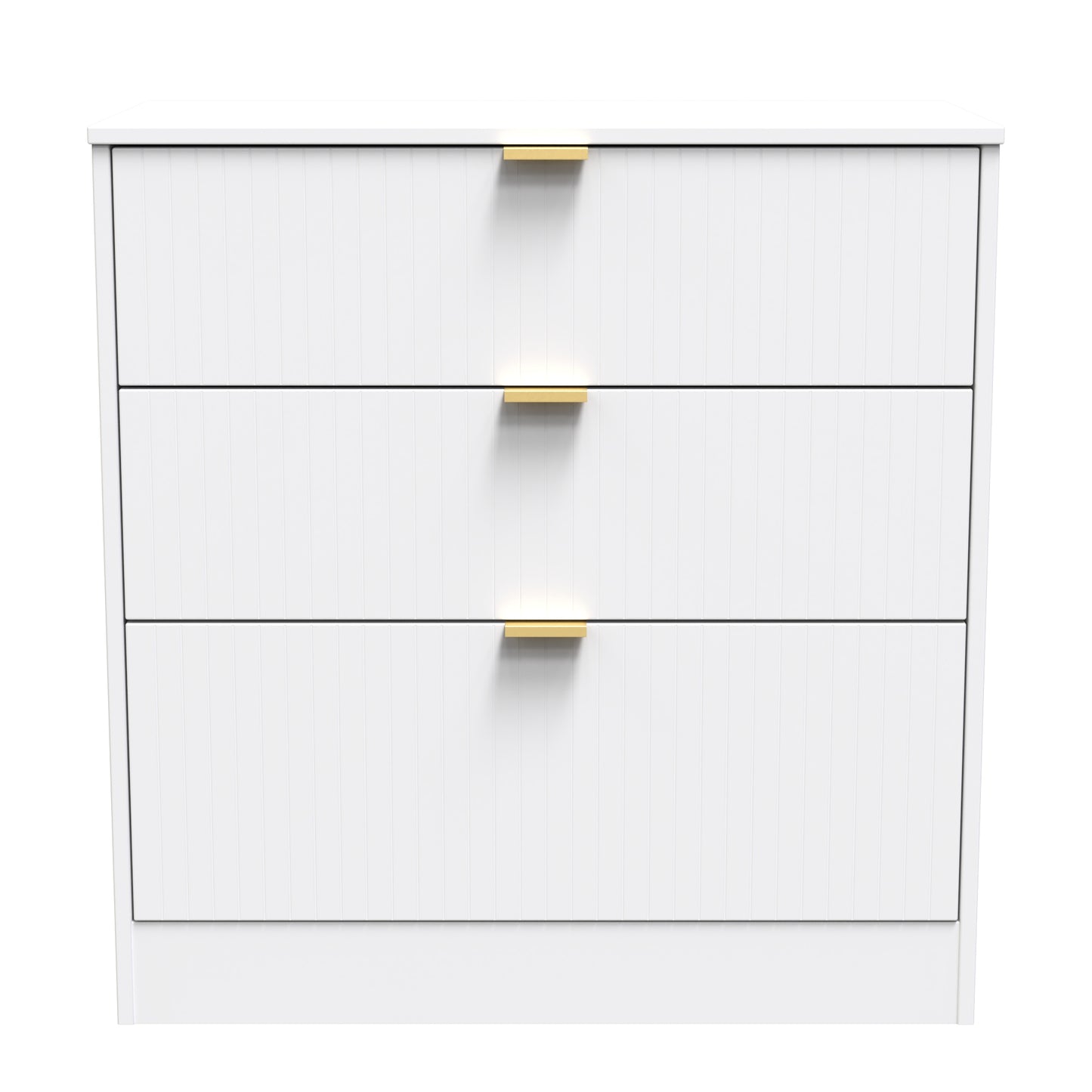 Nashville F Chest of Drawers White 3 Drawers 77cm