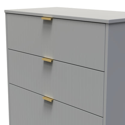 Nashville F Tall Chest of Drawers Grey 4 Drawers 77cm