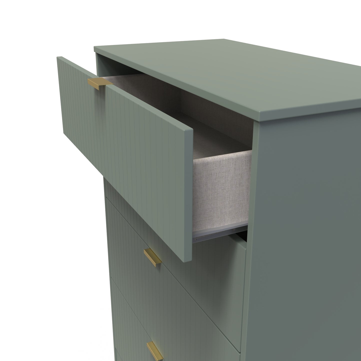 Nashville F Tall Chest of Drawers Green 4 Drawers 77cm