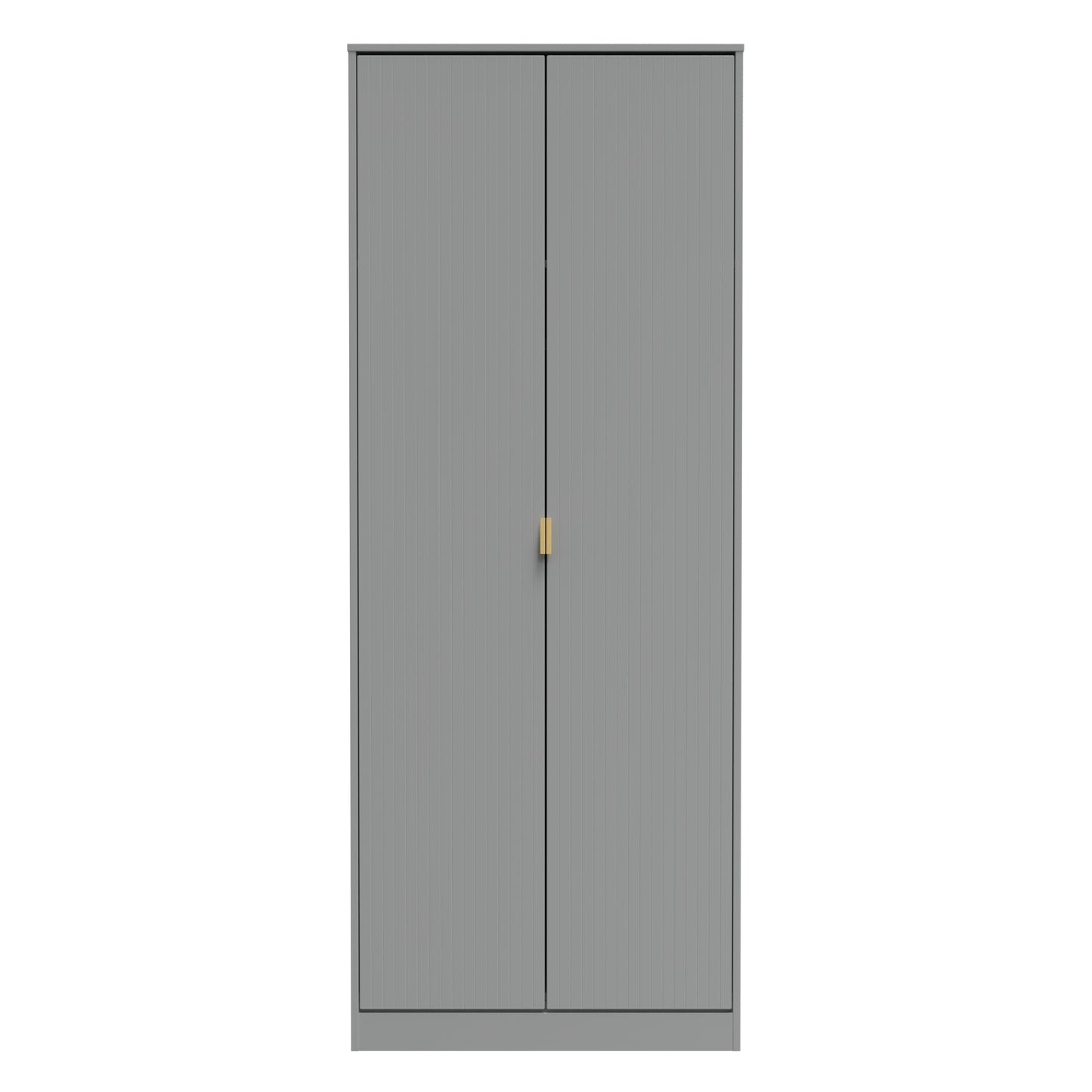 Nashville F Tall Wardrobe Grey 2 Doors 1 Shelf 77cm