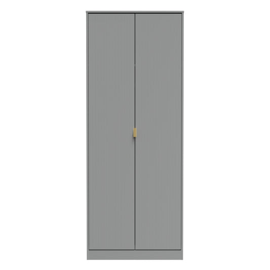 Nashville F Tall Wardrobe Grey 2 Doors 1 Shelf 77cm