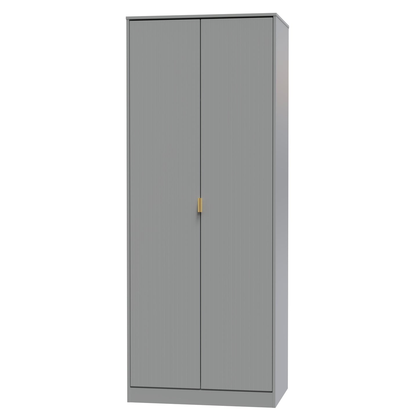 Nashville F Tall Wardrobe Grey 2 Doors 1 Shelf 77cm