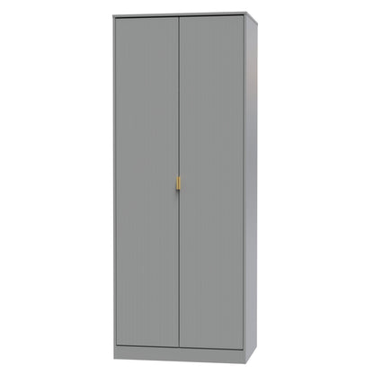 Nashville F Tall Wardrobe Grey 2 Doors 1 Shelf 77cm