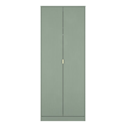 Nashville F Tall Wardrobe Green 2 Doors 1 Shelf 77cm