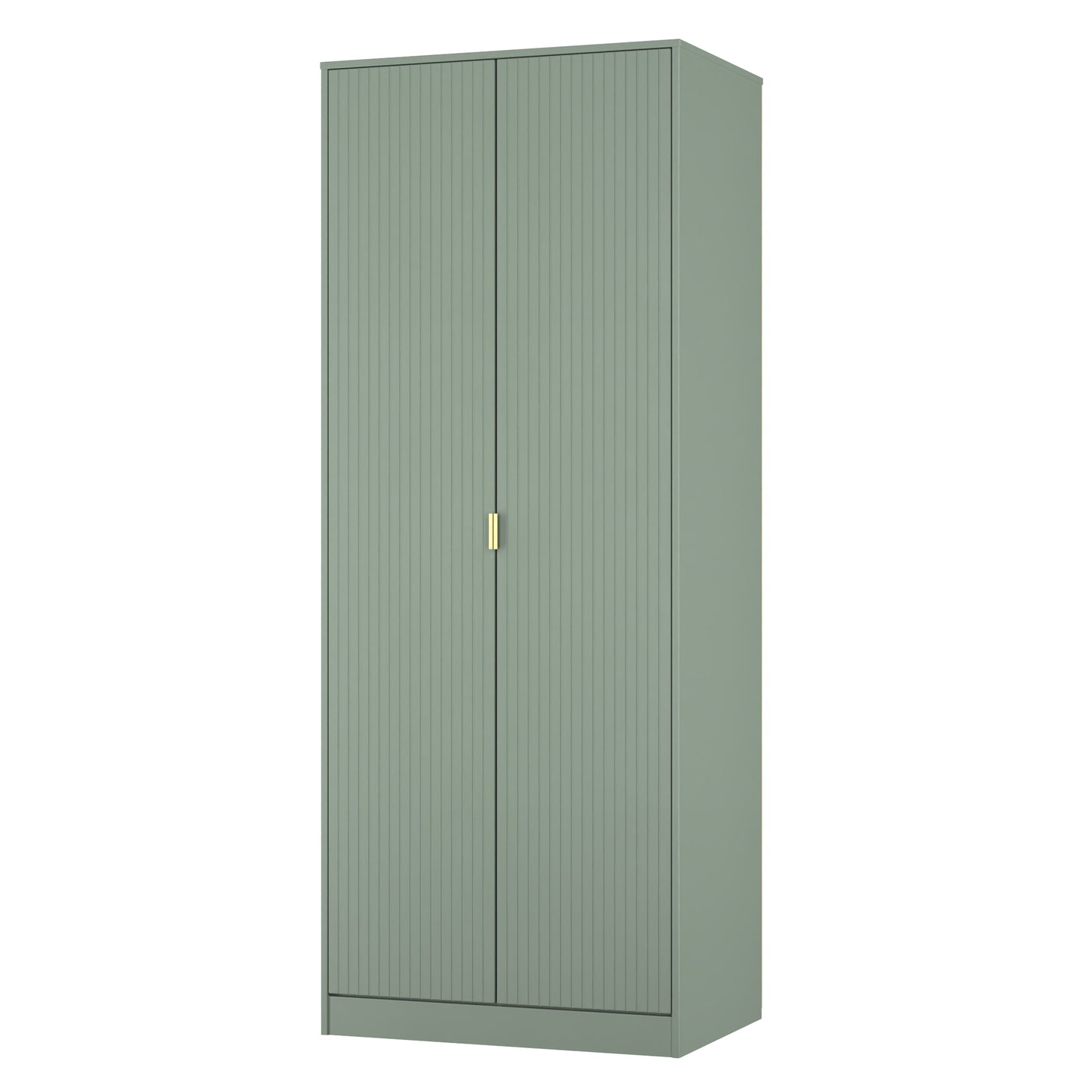 Nashville F Tall Wardrobe Green 2 Doors 1 Shelf 77cm