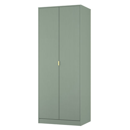 Nashville F Tall Wardrobe Green 2 Doors 1 Shelf 77cm
