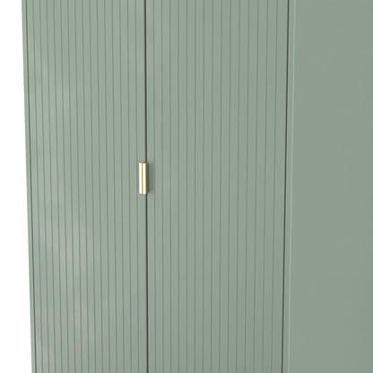 Nashville F Tall Wardrobe Green 2 Doors 1 Shelf 77cm