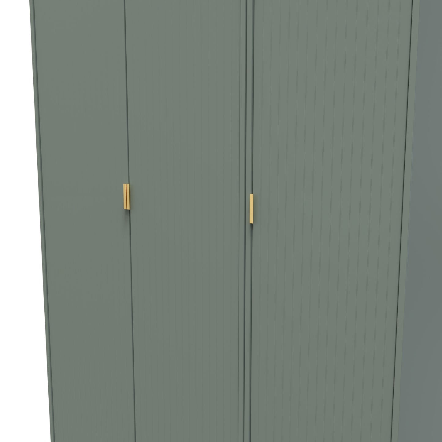 Nashville F Tall Wardrobe Green 3 Doors 1 Shelf 116cm