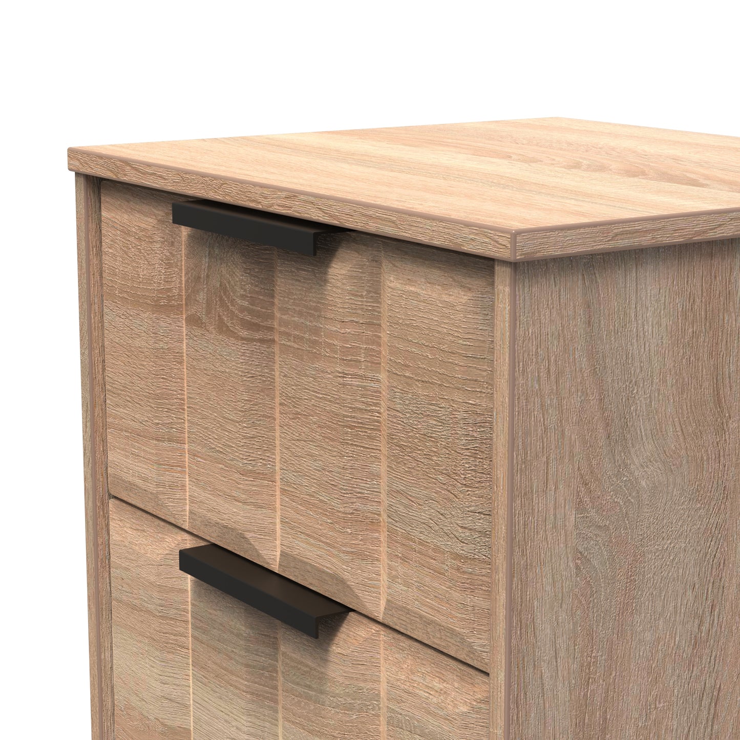 New York C Bedside Table Light Oak 3 Drawers 45cm