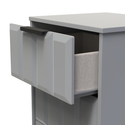 New York C Bedside Table Grey 3 Drawers 45cm