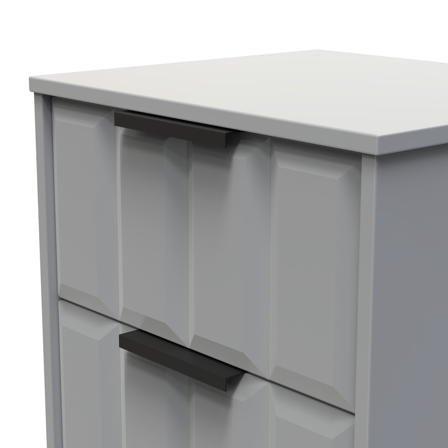 New York C Bedside Table Grey 2 Drawers 45cm