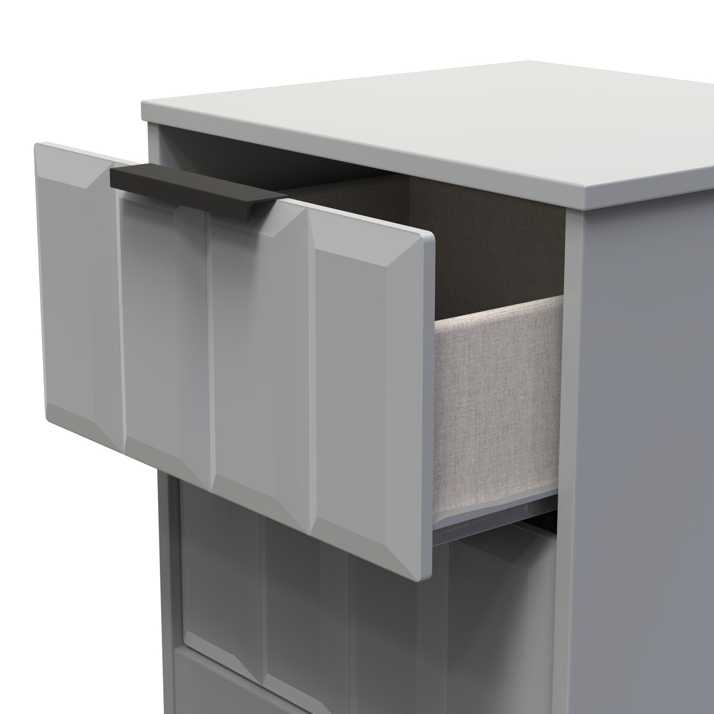 New York C Bedside Table Grey 2 Drawers 45cm