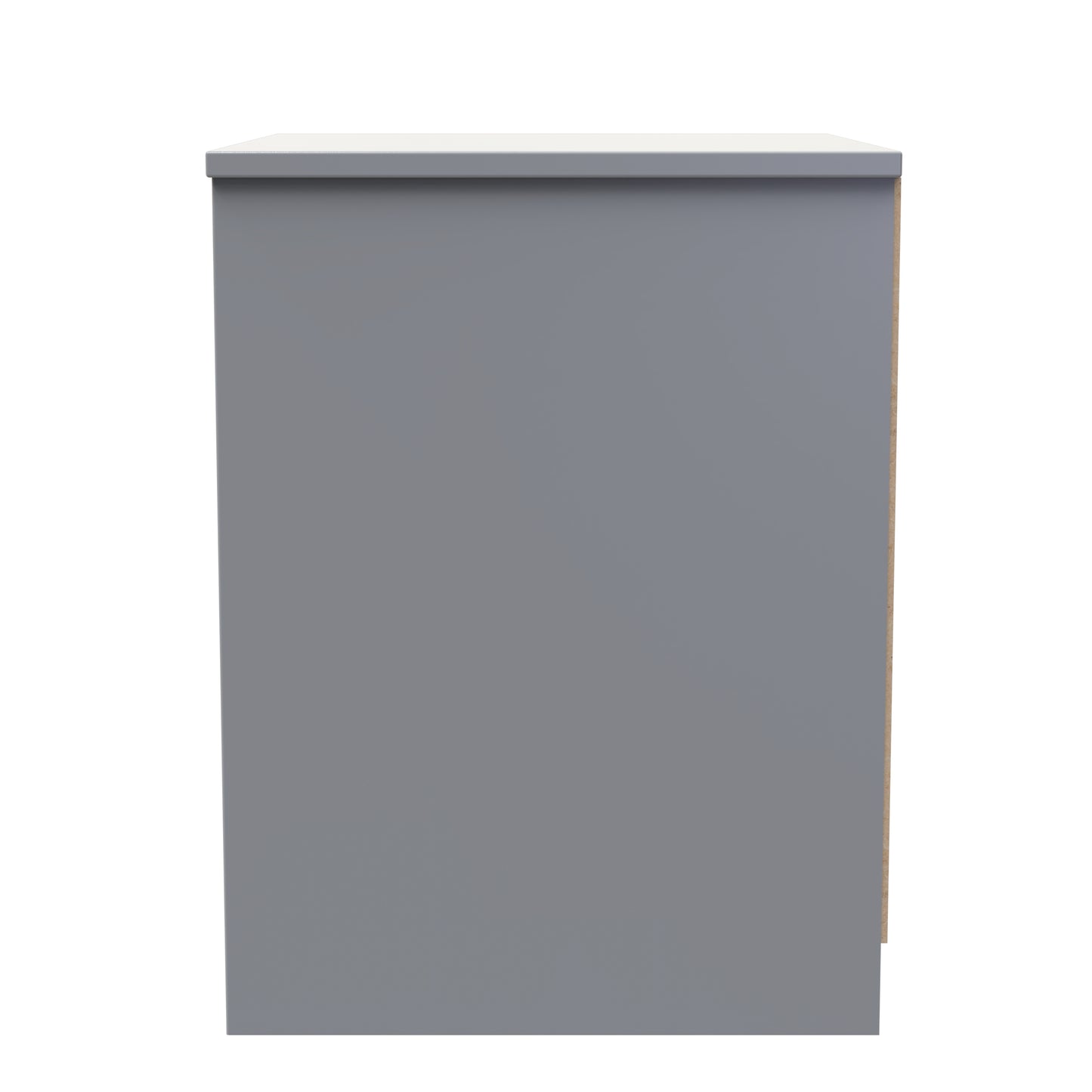 New York C Bedside Table White & Grey 2 Drawers 45cm