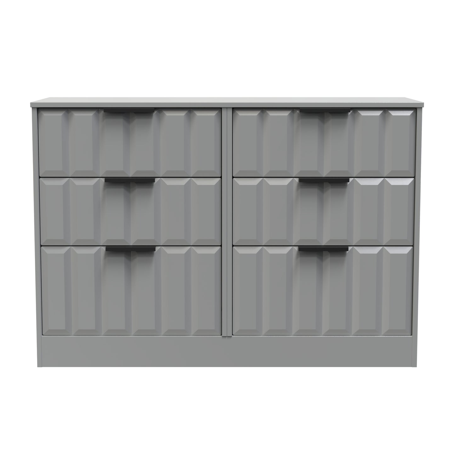 New York C Large Chest of Drawers Grey 6 Drawers 115cm
