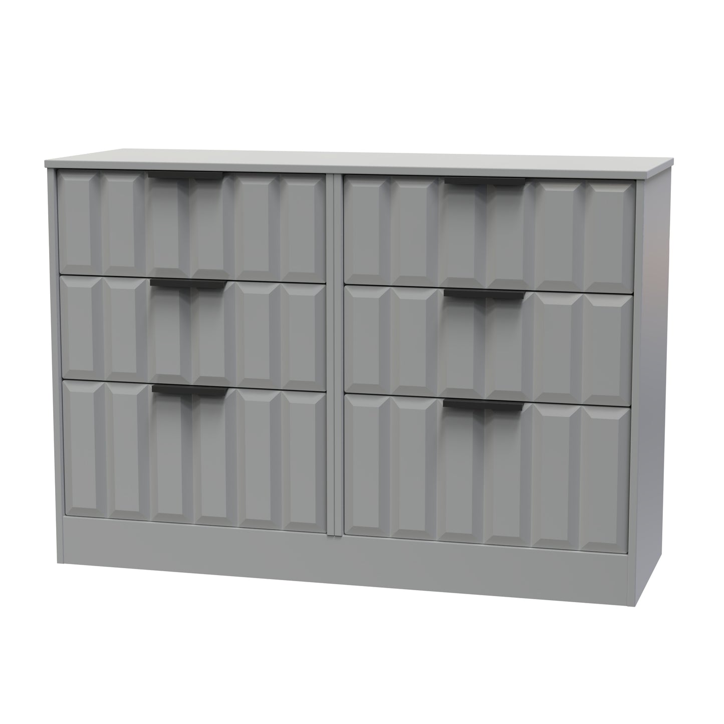 New York C Large Chest of Drawers Grey 6 Drawers 115cm