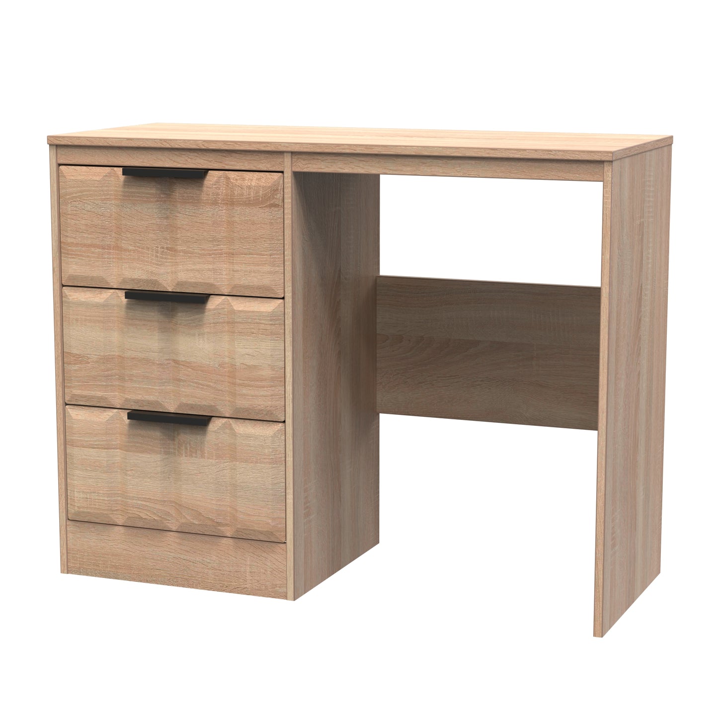 New York C Desk Light Oak 3 Drawers 97cm