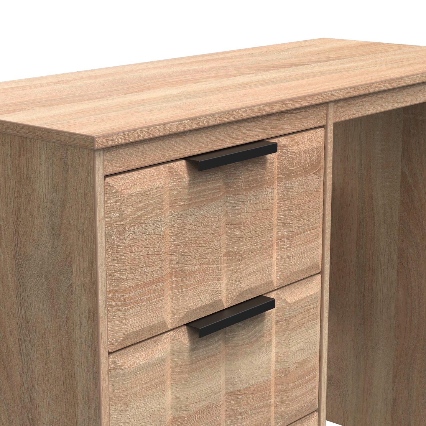 New York C Desk Light Oak 3 Drawers 97cm