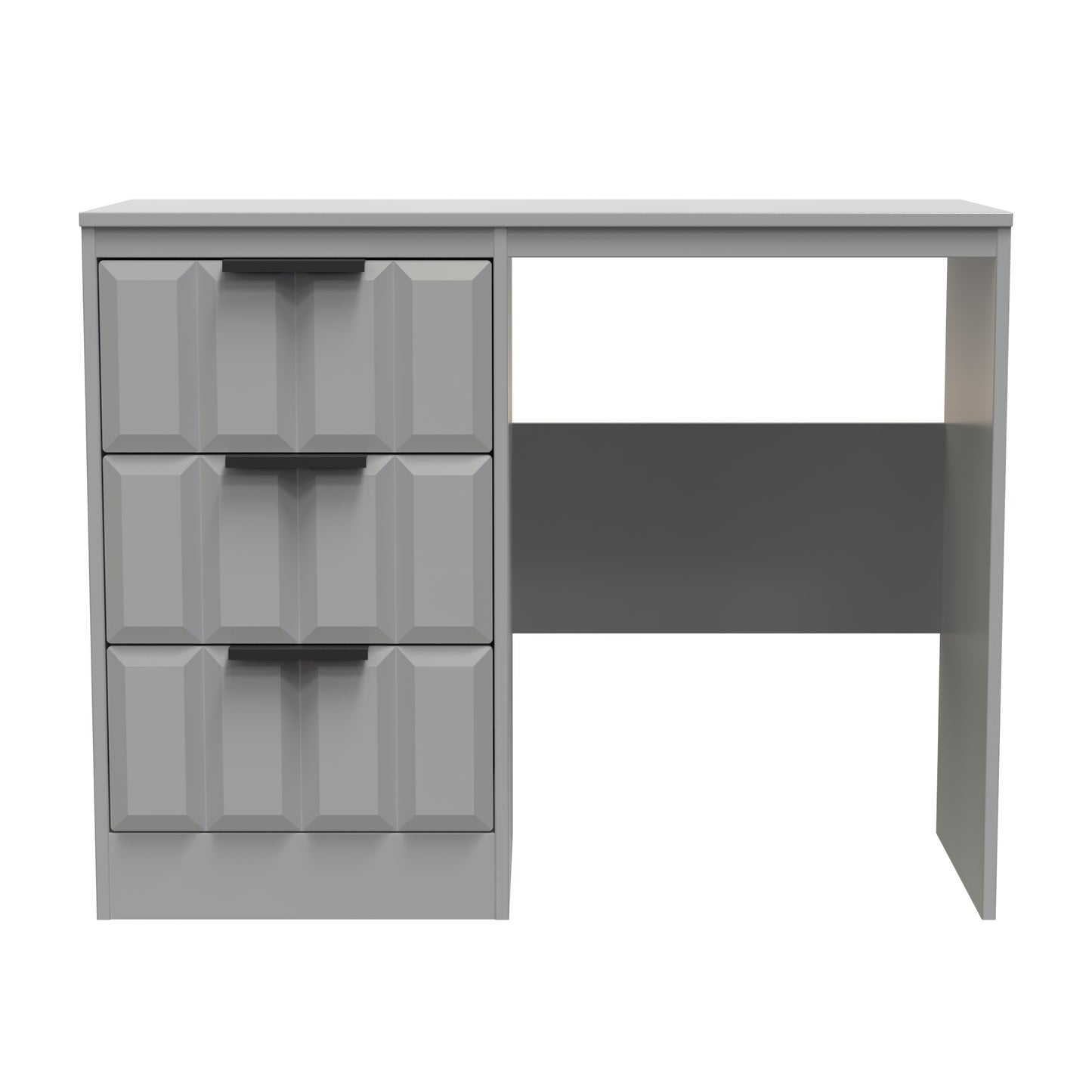 New York C Desk Grey 3 Drawers 97cm