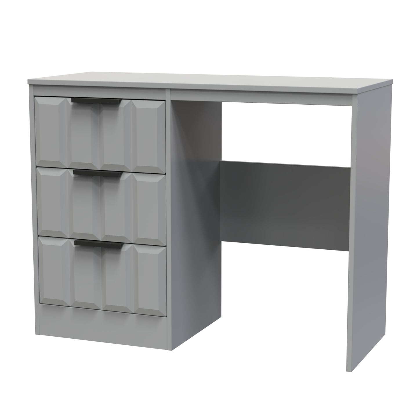 New York C Desk Grey 3 Drawers 97cm