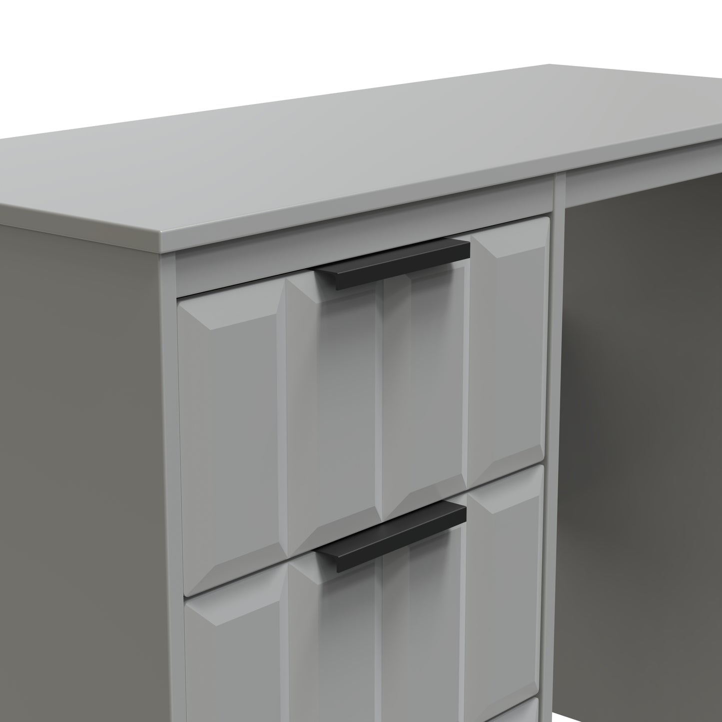 New York C Desk Grey 3 Drawers 97cm