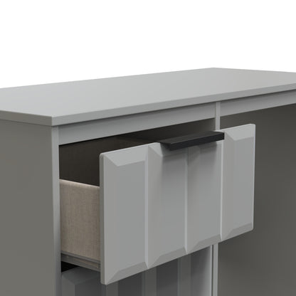New York C Desk Grey 3 Drawers 97cm