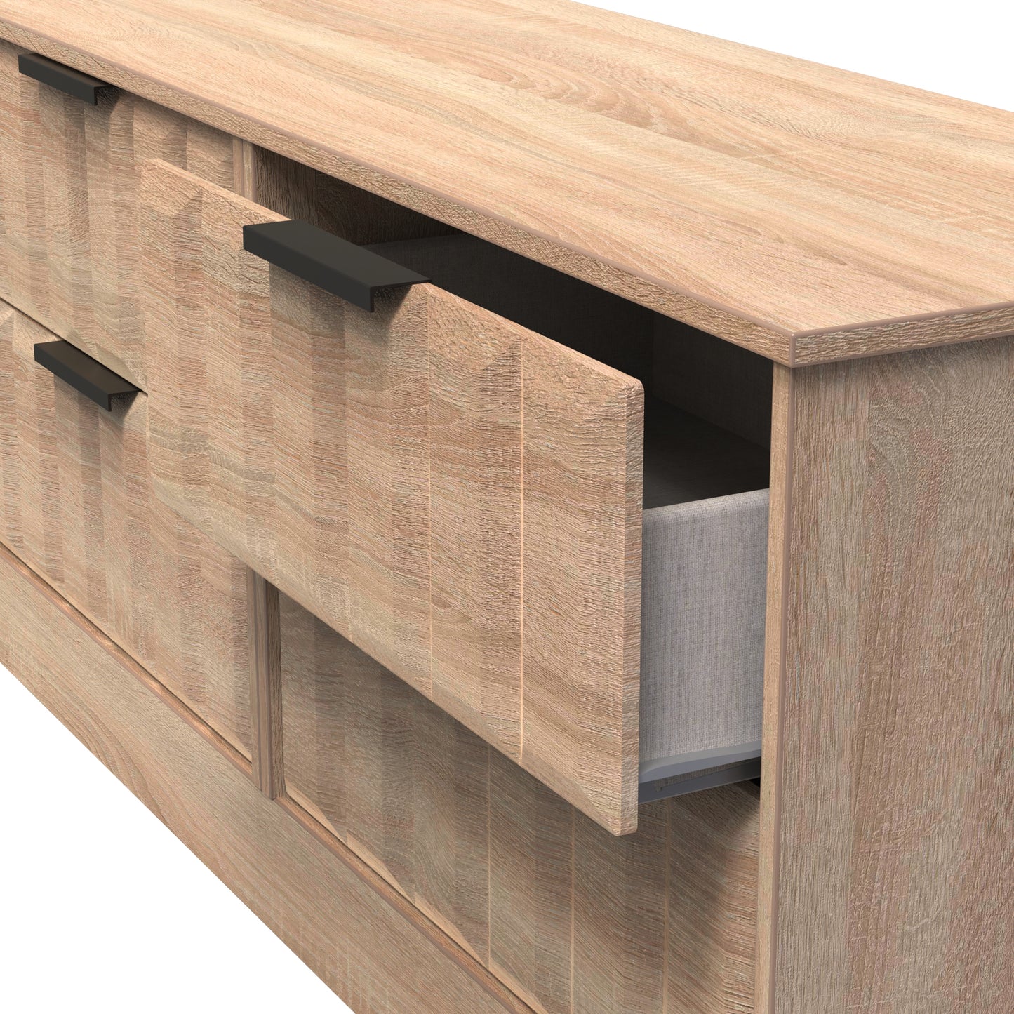 New York C Large Chest of Drawers Light Oak 4 Drawers 115cm