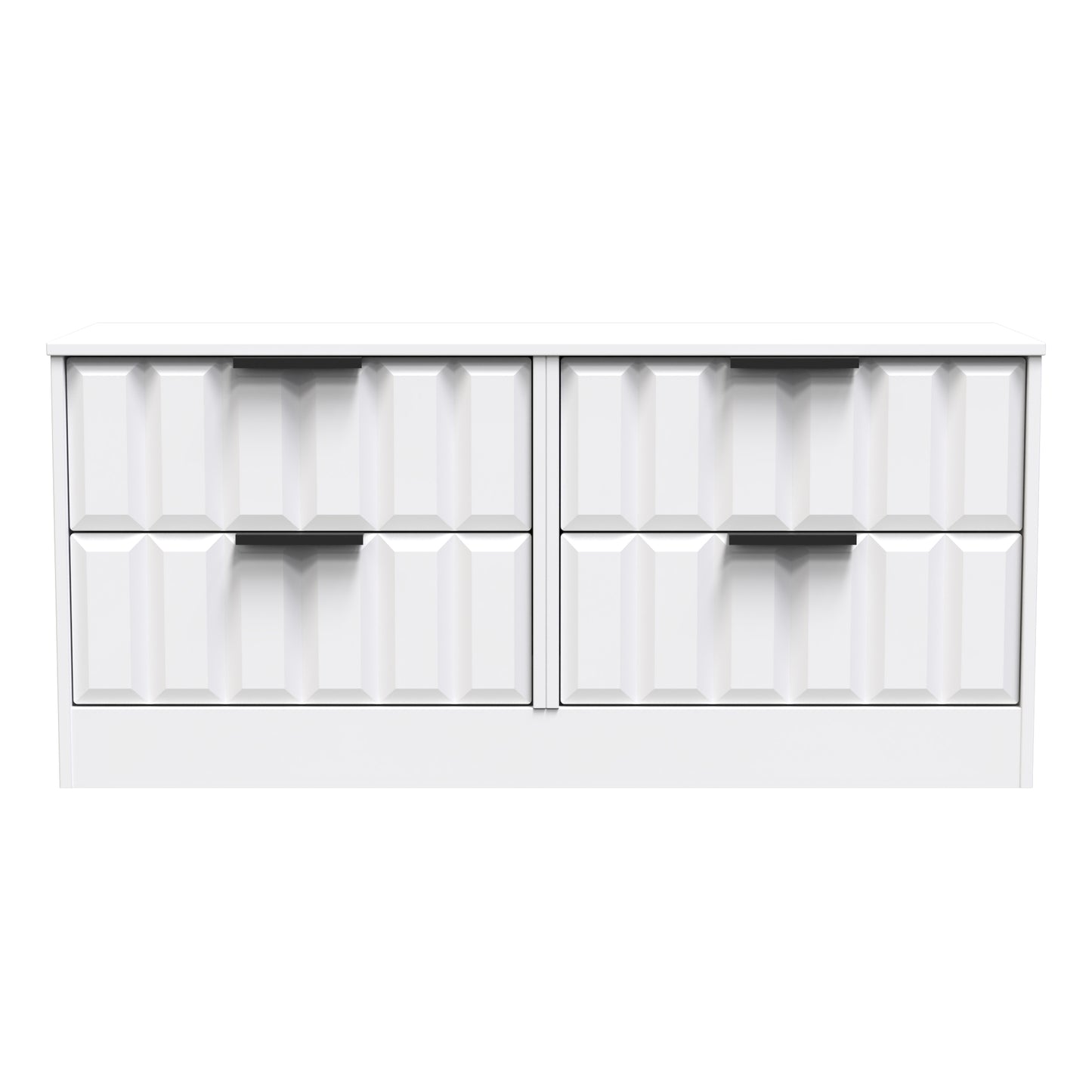 New York C Large Chest of Drawers White 4 Drawers 115cm
