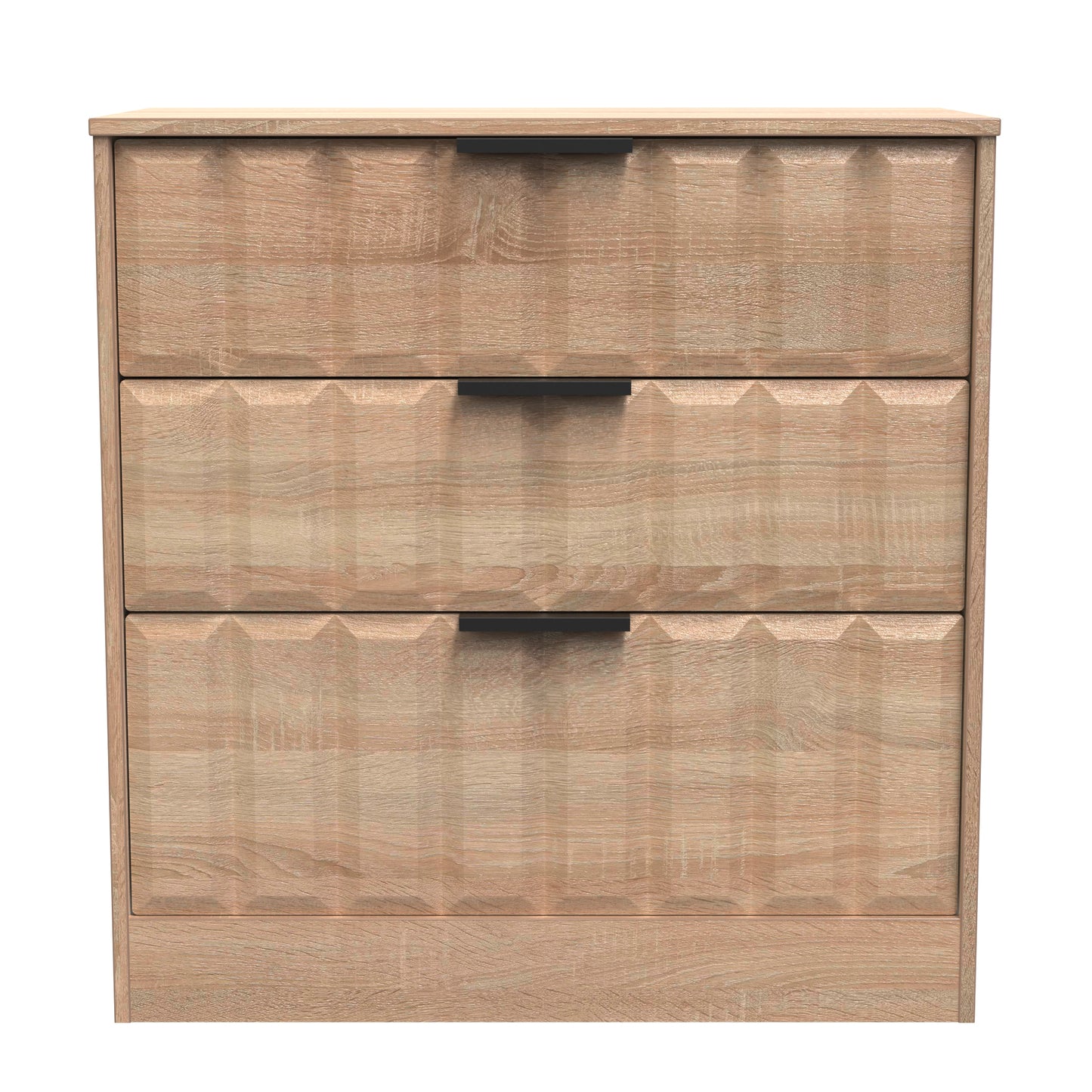 New York C Chest of Drawers Light Oak 3 Drawers 77cm