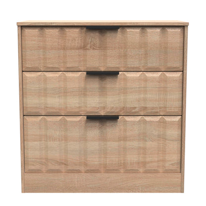 New York C Chest of Drawers Light Oak 3 Drawers 77cm