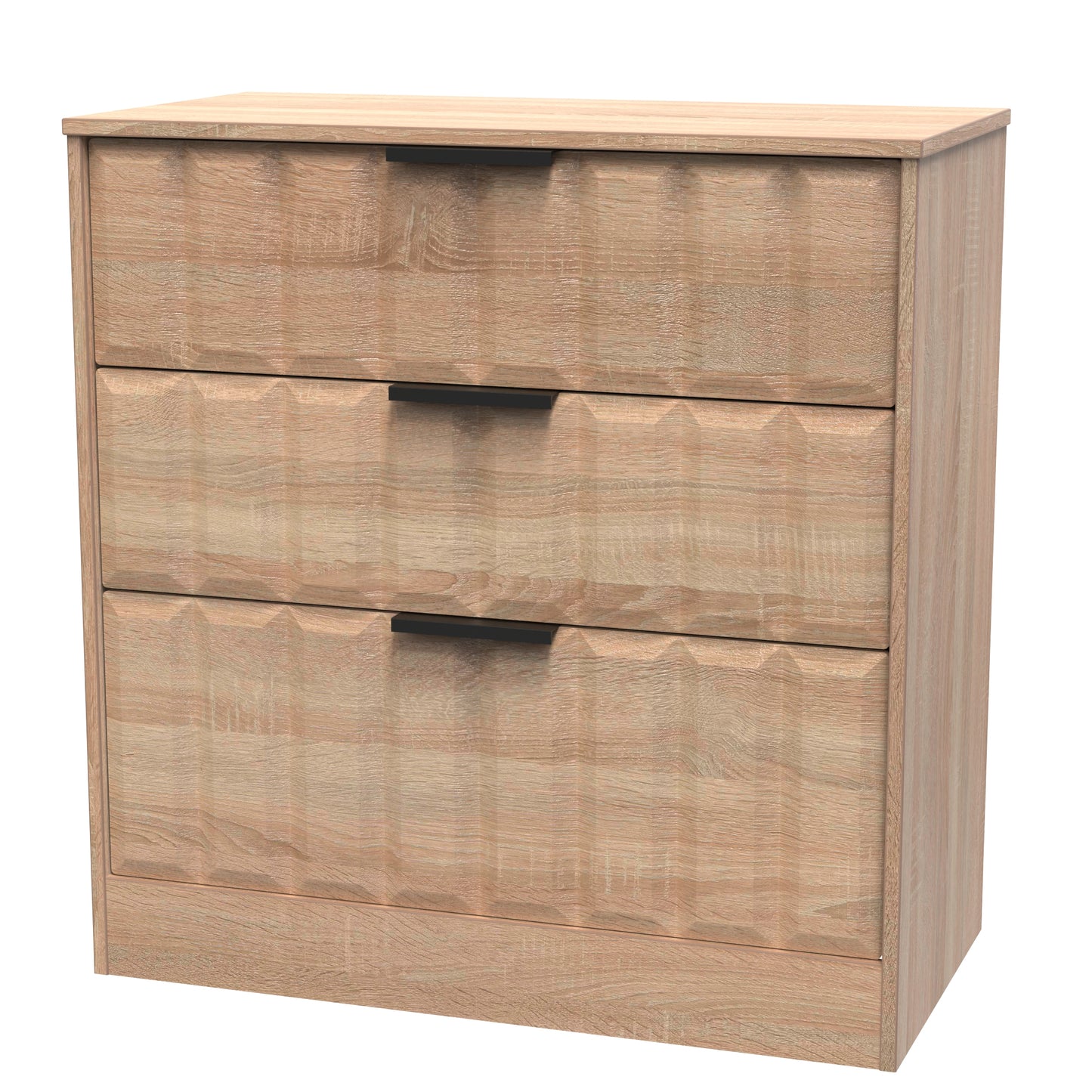 New York C Chest of Drawers Light Oak 3 Drawers 77cm